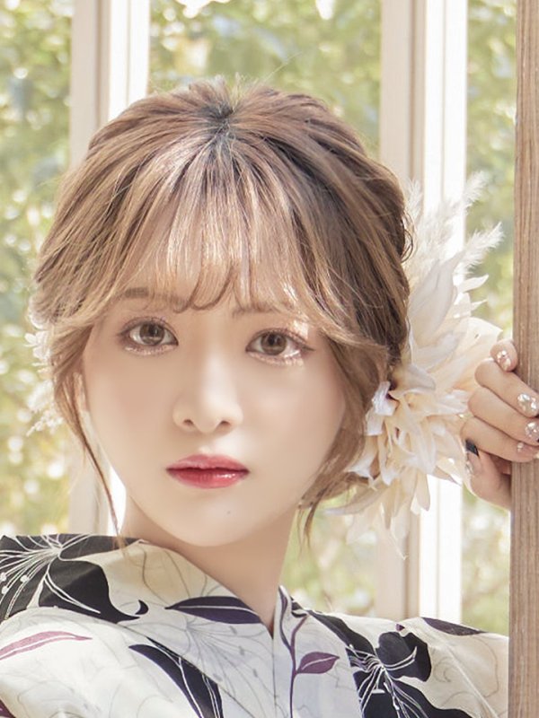 画像7: 【即日発送！】【浴衣】白地×百合柄浴衣【浴衣３点セット浴衣/帯/下駄】[YMT]