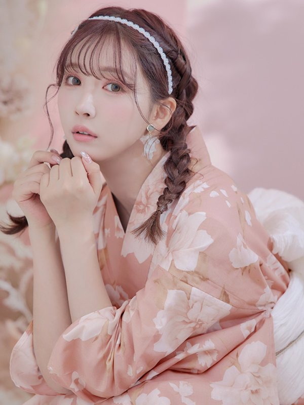 画像14: 【即日発送】【浴衣】くすみピンク地のホワイト牡丹浴衣【浴衣３点セット 浴衣/帯/下駄】[YMT]