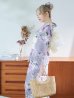 画像9: 【即日発送】大胆に咲き誇る紫×白牡丹浴衣 OBI-siwa-200-kj-13-OW / HIMO-900-yn-4-GYxGY / HEKO-800-sb-5-W / YA-1029-wk-MVPL / GETA-01-kj-7-P [YMT]