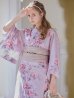 画像12: 【浴衣セール！】【即日発送】ピンクストライプ地x紫陽花浴衣  【浴衣３点セット 浴衣/帯/下駄】OBI-siwa-202-ok-1-BE / HIMO-900-yn-7-MOC / YA-1079-kj-4-W / HEKO-800-sb-3-BR / GETA-02-ok-5-P [YMT]