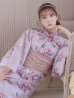 画像10: 【浴衣セール！】【即日発送】ピンクストライプ地x紫陽花浴衣  【浴衣３点セット 浴衣/帯/下駄】OBI-siwa-202-ok-1-BE / HIMO-900-yn-7-MOC / YA-1079-kj-4-W / HEKO-800-sb-3-BR / GETA-02-ok-5-P [YMT]