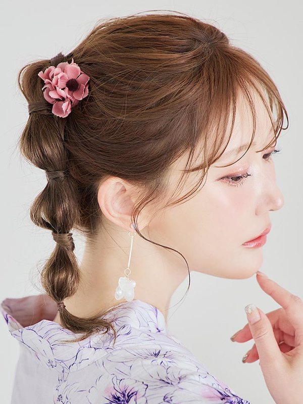 画像6: 【浴衣セール！】【即日発送】可憐なパープルxホワイト牡丹浴衣  【浴衣３点セット 浴衣/帯/下駄】[YMT]