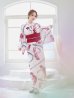 画像4: 白地×流線金魚浴衣 OBI-siwa-202-ok-10-R / HIMO-900-yn-1-B / YA-1081-kj-BR / HEKO-800-sb-5-W / GETA-02-ok-7-R[YMT]