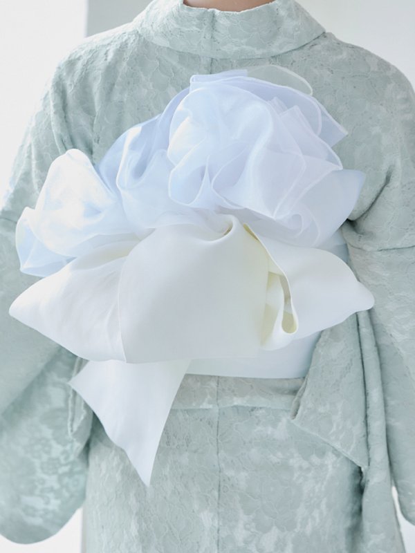 画像6: 【即日発送】ダスティーミントのレース浴衣  【浴衣３点セット 浴衣/帯/下駄】[YMT]