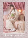 【即日発送】くすみピンク地x小花レース浴衣 OBI-hira-100-ok-9-PxBR / HIMO-900-yn-4-GYxGY /  YA-954-kj-MOC / HEKO-800-sb-3-BR / GETA-02-ok-5-P) [YMT]