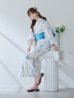 画像11: 【即日発送】水墨風ニュアンス菖蒲浴衣  【浴衣３点セット 浴衣/帯/下駄】OBI-g-500-kj-11-AQM / HIMO-900-yn-4-GYxGY / HEKO-800-sb-5-W / YA-1023-wk-BL / GETA-01-kj-2-BL [YMT]