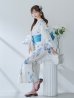 画像13: 【即日発送】水墨風ニュアンス菖蒲浴衣  【浴衣３点セット 浴衣/帯/下駄】OBI-g-500-kj-11-AQM / HIMO-900-yn-4-GYxGY / HEKO-800-sb-5-W / YA-1023-wk-BL / GETA-01-kj-2-BL [YMT]