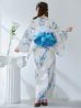 画像14: 【即日発送】水墨風ニュアンス菖蒲浴衣  【浴衣３点セット 浴衣/帯/下駄】OBI-g-500-kj-11-AQM / HIMO-900-yn-4-GYxGY / HEKO-800-sb-5-W / YA-1023-wk-BL / GETA-01-kj-2-BL [YMT]