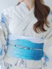 画像15: 【即日発送】水墨風ニュアンス菖蒲浴衣  【浴衣３点セット 浴衣/帯/下駄】OBI-g-500-kj-11-AQM / HIMO-900-yn-4-GYxGY / HEKO-800-sb-5-W / YA-1023-wk-BL / GETA-01-kj-2-BL [YMT]