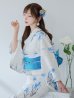 画像8: 【即日発送】水墨風ニュアンス菖蒲浴衣  【浴衣３点セット 浴衣/帯/下駄】OBI-g-500-kj-11-AQM / HIMO-900-yn-4-GYxGY / HEKO-800-sb-5-W / YA-1023-wk-BL / GETA-01-kj-2-BL [YMT]
