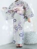 画像4: 【即日発送】くすみカラー朝顔浴衣 【浴衣3点セット 浴衣/帯/下駄】 [FB02] (4)