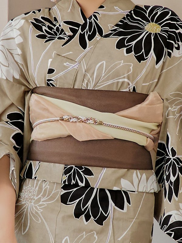 画像20: 【即日発送】レトロモダンマーガレット浴衣  【浴衣３点セット 浴衣/帯/下駄】[YMT]