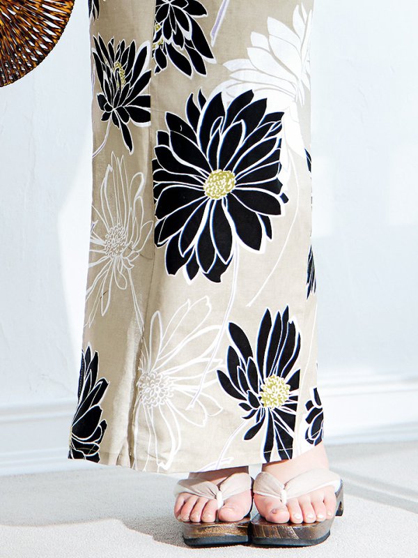 画像16: 【即日発送】レトロモダンマーガレット浴衣  【浴衣３点セット 浴衣/帯/下駄】[YMT]