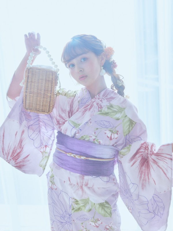 画像11: 【即日発送】ニュアンス朝顔ピンク浴衣  【浴衣３点セット 浴衣/帯/下駄】[YMT]