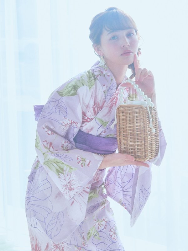 画像13: 【即日発送】ニュアンス朝顔ピンク浴衣  【浴衣３点セット 浴衣/帯/下駄】[YMT]