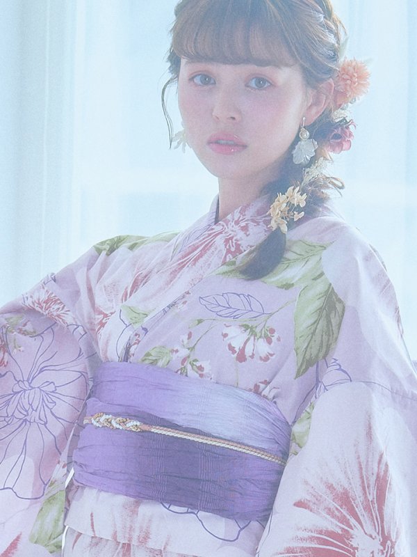 画像18: 【即日発送】ニュアンス朝顔ピンク浴衣  【浴衣３点セット 浴衣/帯/下駄】[YMT]