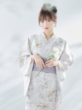 【即日発送】ニュアンスフラワーグレージュ浴衣 OBI-siwa-202-ok-4-LGY / HIMO-900-yn-4-GYxGY / HEKO-800-sb-5-W / YA-73-kn-GY / GETA-02-ok-4-MOC[YMT]