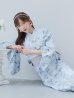 画像6: 【即日発送！】クラシカルローズブルー浴衣  【浴衣３点セット 浴衣/帯/下駄】OBI-g-500-kj-8-GY / HIMO-900-yn-5-IV / HEKO-800-sb-5-W / YA-1079-kj-6-W / YA-1017-am-W / GETA-03-ok-2-P [YMT]