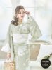 画像2: 【即日発送】くすみグリーン×ホワイトフラワー浴衣 OBI-siwa-202-ok-5-IV  / HIMO-900-yn-5-IV / HEKO-800-sb-5-W / YA-81-kn-W / YA-68-kn-YEBE / GETA-02-ok-2-IV/ [YMT] (2)