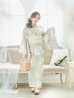 画像4: 【即日発送】くすみグリーン×ホワイトフラワー浴衣 OBI-siwa-202-ok-5-IV  / HIMO-900-yn-5-IV / HEKO-800-sb-5-W / YA-81-kn-W / YA-68-kn-YEBE / GETA-02-ok-2-IV/ [YMT]