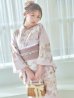 画像3: 【即日発送】ピンクベージュ×ホワイトローズ浴衣  【浴衣３点セット 浴衣/帯/下駄】OBI-siwa-202-ok-1-BE / HIMO-903-kj-W / HEKO-800-sb-5-W / YA-74-kn-P / GETA-02-ok-5-P [YMT]