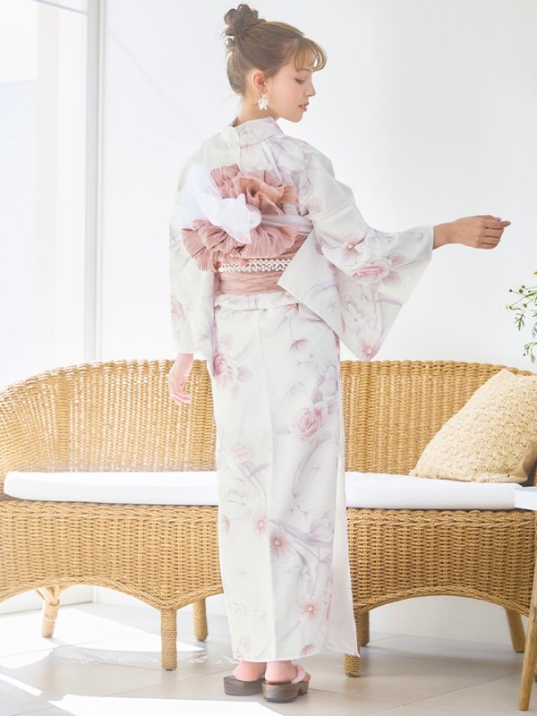 画像18: 【即日発送】アイシーピンクフラワー浴衣  【浴衣３点セット 浴衣/帯/下駄】[YMT]