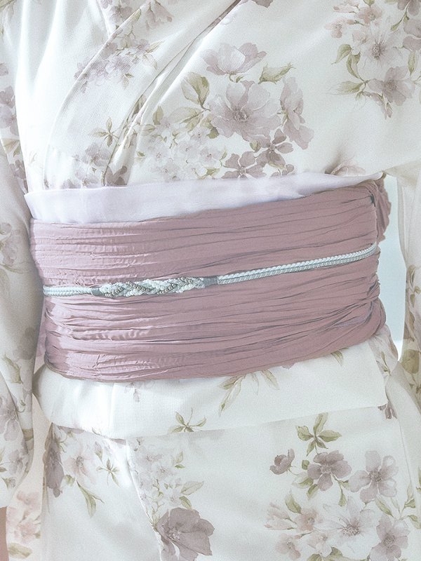 画像20: 【即日発送】くすみカラー× 水彩フラワー浴衣  【浴衣３点セット 浴衣/帯/下駄】[YMT]