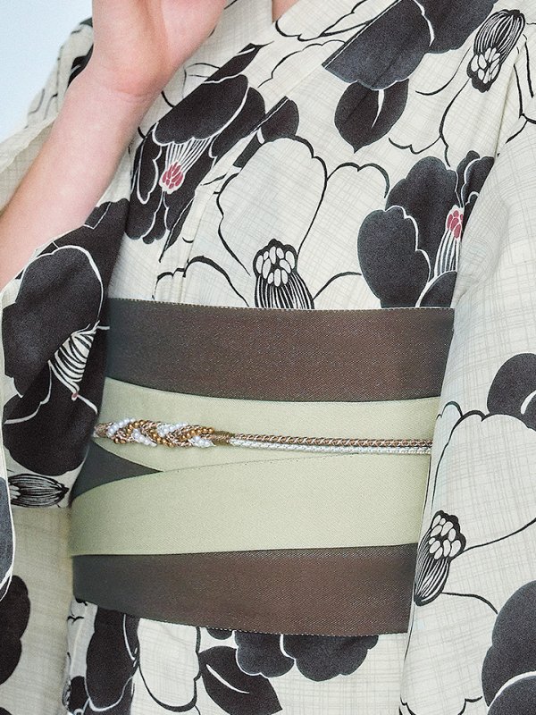 画像18: 【即日発送】【浴衣】モノトーン大正モダン浴衣  【浴衣３点セット 浴衣/帯/下駄】[YMT]