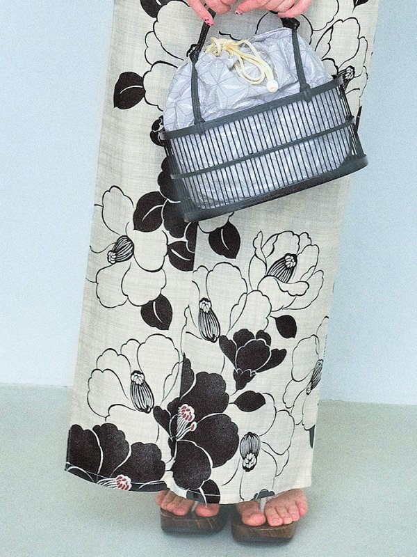 画像19: 【即日発送】【浴衣】モノトーン大正モダン浴衣  【浴衣３点セット 浴衣/帯/下駄】[YMT]