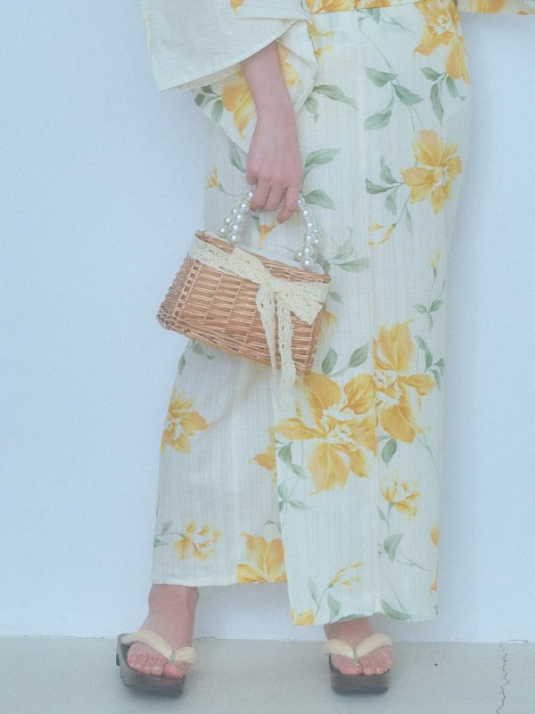 画像19: 【即日発送！】レモンフラワー浴衣  【浴衣３点セット 浴衣/帯/下駄】[YMT]