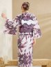 画像13: 白地×ピンクの蓮の花浴衣  【浴衣３点セット 浴衣/帯/下駄】OBI-siwa-201-wk-1-LV / HIMO-902-kj-5-RosePK / HEKO-800-sb-5-W / YA-1027-wk-PL / GETA-02-ok-8-RoseP[YMT]