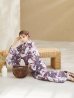 画像7: 白地×ピンクの蓮の花浴衣  【浴衣３点セット 浴衣/帯/下駄】OBI-siwa-201-wk-1-LV / HIMO-902-kj-5-RosePK / HEKO-800-sb-5-W / YA-1027-wk-PL / GETA-02-ok-8-RoseP[YMT]