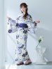 画像7: 【予約 / 5月中旬発送予定】白地に凛と咲くクレマチス柄浴衣 OBI-siwa-201-wk-5-BL / HIMO-902-kj-4-PL / HEKO-800-sb-5-W / YA-1025-wk-BL / GETA-01-kj-2-BL[YMT]