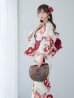 画像9: 古典レトロ椿浴衣  【浴衣３点セット 浴衣/帯/下駄】OBI-siwa-201-wk-3-WR / HIMO-902-kj-5-RosePK / HEKO-800-sb-5-W / YA-1027-wk-R / GETA-02-ok-8-RoseP[YMT]