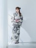 画像4: 古典ロマン牡丹浴衣  【浴衣３点セット 浴衣/帯/下駄】OBI-siwa-201-wk-1-LV / HIMO-900-yn-5-IV / HEKO-800-sb-5-W / YA-948-kj-NV / GETA-01-kj-2-BL[YMT]