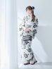 画像5: 古典ロマン牡丹浴衣  【浴衣３点セット 浴衣/帯/下駄】OBI-siwa-201-wk-1-LV / HIMO-900-yn-5-IV / HEKO-800-sb-5-W / YA-948-kj-NV / GETA-01-kj-2-BL[YMT]