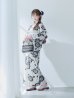 画像6: 古典ロマン牡丹浴衣  【浴衣３点セット 浴衣/帯/下駄】OBI-siwa-201-wk-1-LV / HIMO-900-yn-5-IV / HEKO-800-sb-5-W / YA-948-kj-NV / GETA-01-kj-2-BL[YMT]