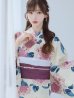 画像14: 【即日発送】はいからピンクの紫陽花浴衣  【浴衣３点セット 浴衣/帯/下駄】OBI-siwa-201-wk-4-PL / HIMO-900-yn-8-P / HEKO-800-sb-5-W / YA-954-kj-P / YA-1017-am-W / GETA-01-kj-7-P [YMT]