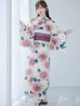 画像4: 【即日発送】はいからピンクの紫陽花浴衣  【浴衣３点セット 浴衣/帯/下駄】OBI-siwa-201-wk-4-PL / HIMO-900-yn-8-P / HEKO-800-sb-5-W / YA-954-kj-P / YA-1017-am-W / GETA-01-kj-7-P [YMT]