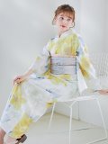 【予約 / 5月中旬発送予定】ヘルシー油彩牡丹浴衣 OBI-g-500-kj-7-GYGE / HIMO-900-yn-7-MOC / HEKO-800-sb-11-MOC / YA-1026-kn-W / GETA-01-kj-5-MOC/ [y/YMT]
