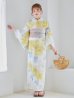 画像4: ヘルシー油彩牡丹浴衣  【浴衣３点セット 浴衣/帯/下駄】OBI-g-500-kj-7-GYGE / HIMO-900-yn-7-MOC / HEKO-800-sb-11-MOC / YA-1026-kn-W / GETA-01-kj-5-MOC/ [YMT]