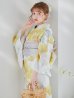 画像7: ヘルシー油彩牡丹浴衣  【浴衣３点セット 浴衣/帯/下駄】OBI-g-500-kj-7-GYGE / HIMO-900-yn-7-MOC / HEKO-800-sb-11-MOC / YA-1026-kn-W / GETA-01-kj-5-MOC/ [YMT]
