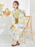 【予約 / 5月中旬発送予定】ヘルシー油彩牡丹浴衣 OBI-g-500-kj-7-GYGE / HIMO-900-yn-7-MOC / HEKO-800-sb-11-MOC / YA-1026-kn-W / GETA-01-kj-5-MOC / [y/OF01]