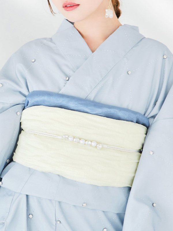 画像19: 【即日発送】アーガイルビジュー浴衣  【浴衣３点セット 浴衣/帯/下駄】[YMT]