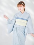 【予約 / 5月中旬発送予定】アーガイルビジュー浴衣 OBI-siwa-204-wk-12-OW / HIMO-906-yn-PEARL / HEKO-800-sb-8-DusBL / YA-1079-kj-7-W / GETA-01-kj-3-IV/ [yo/YMT]