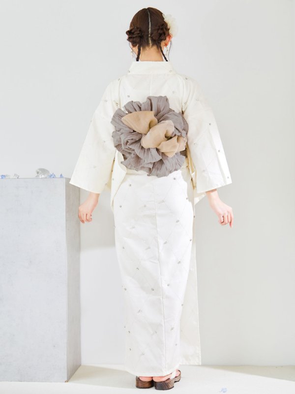 画像41: 【即日発送】アーガイルビジュー浴衣【浴衣３点セット 浴衣/帯/下駄】[YMT]