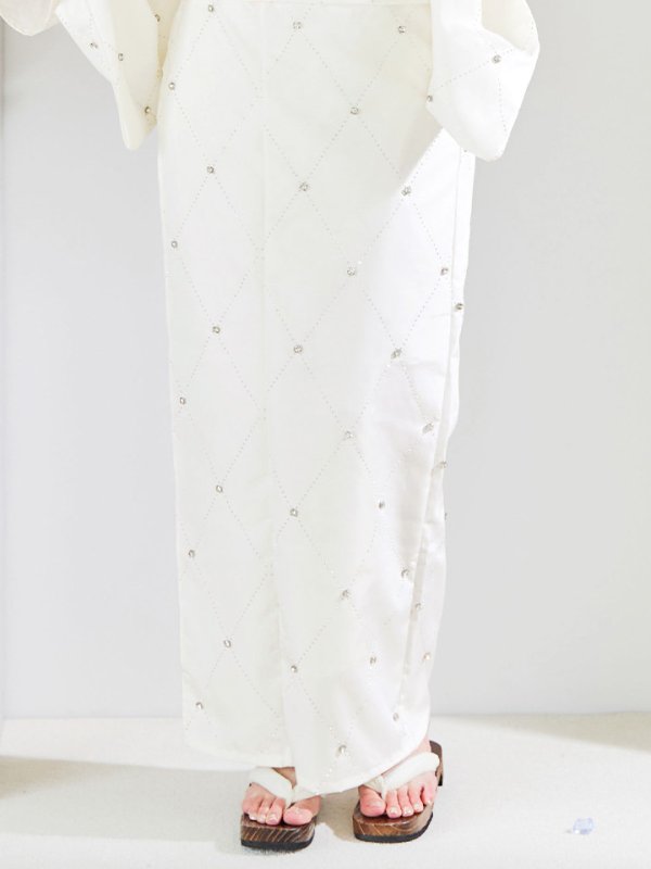 画像43: 【即日発送】アーガイルビジュー浴衣【浴衣３点セット 浴衣/帯/下駄】[YMT]