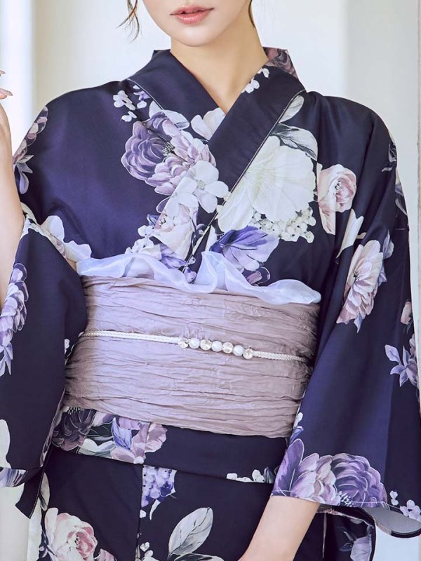 画像21: 【即日発送】クラシカルフラワーブーケ浴衣  【浴衣３点セット 浴衣/帯/下駄】[OF04]