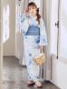 画像11: 【即日発送】蒼華に咲く牡丹浴衣  【浴衣３点セット 浴衣/帯/下駄】[YMT]