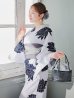 画像5: 【予約 / 5月中旬発送予定】モノトーンダリア柄浴衣 OBI-hira-100-ok-5-GYxSV / HIMO-900-yn-3-GYxGD / YA-73-kn-GY / GETA-01-kj-3-IV/ [y/OF01]